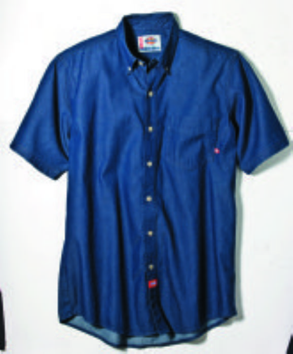 Camisa de Mezclilla de Manga Corta